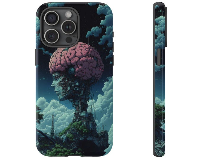 Mountain Mind Yokai Brain Robot Anime Phone Case: iPhone, Galaxy, Pixel - Lifetime Warranty