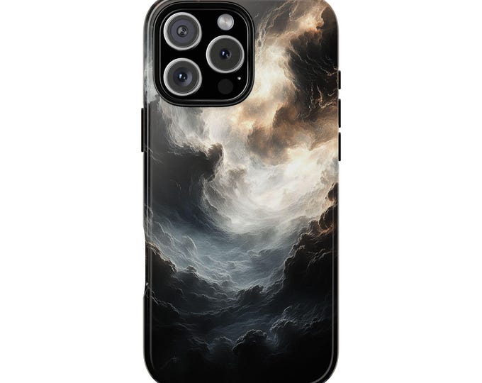 Dark Chaotic Storm Abstract Clouds Phone Case: iPhone, Galaxy, Pixel - Lifetime Warranty