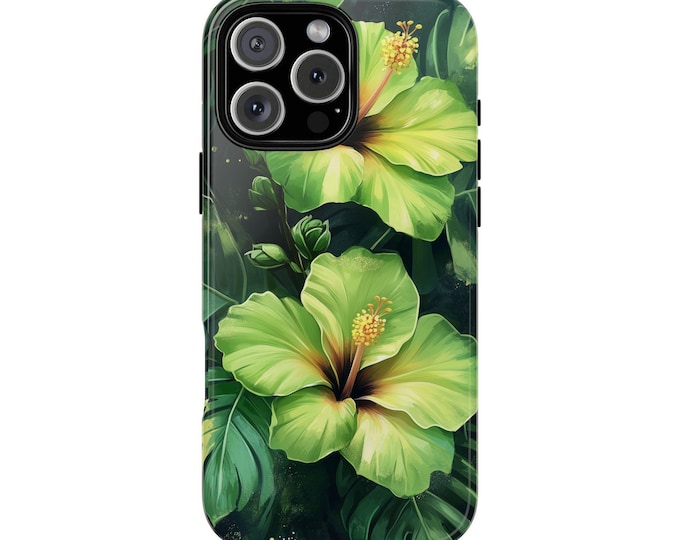 Green Hibiscus Lush Hawaii Flowers Phone Case for iPhone | Samsung Galaxy | Google Pixel