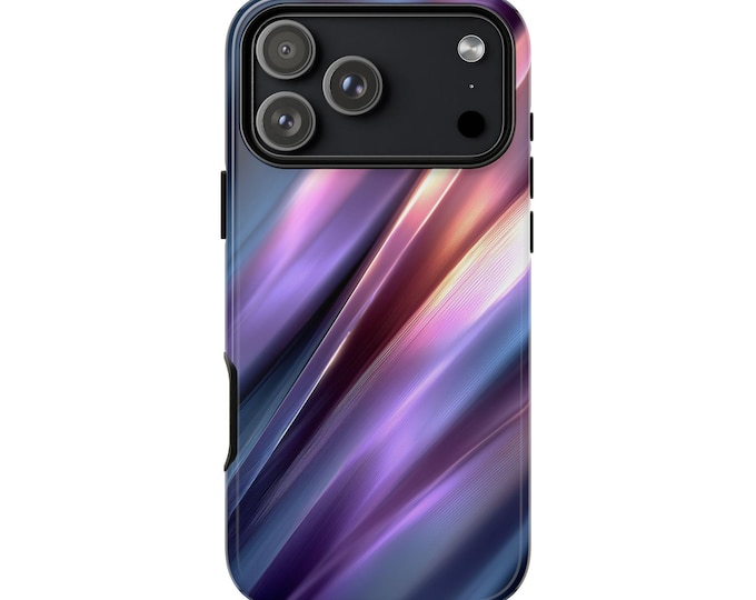 Violet Blue Sleek Chrome Gradient Phone Case: iPhone, Galaxy, Pixel - Lifetime Warranty