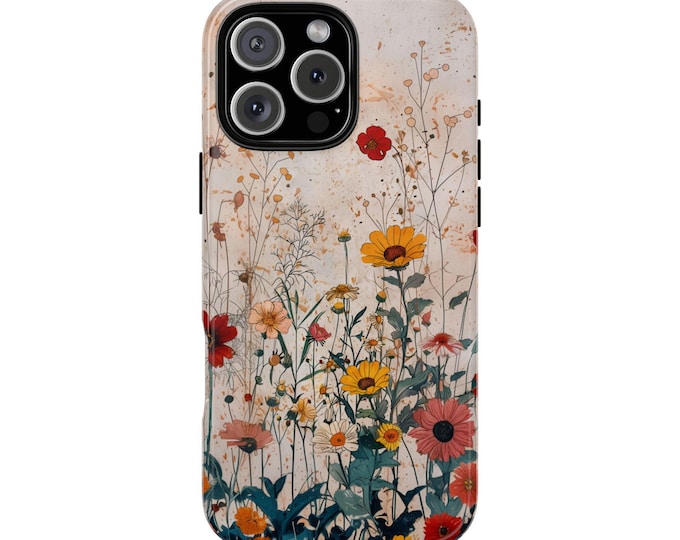 Minimalist Wildflower Dry Flower Phone Case: iPhone, Galaxy, Pixel - Lifetime Warranty