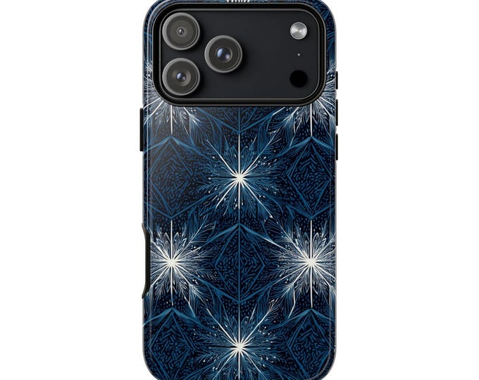 Indigo Asanoha Symmetry Blue Phone Case: iPhone, Galaxy, Pixel - Lifetime Warranty