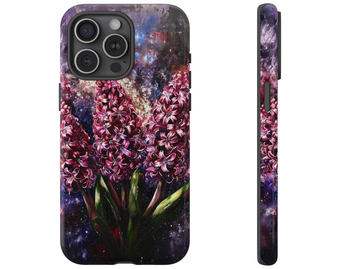 Hyacinth Pink Lavender Flowers Phone Case: iPhone, Galaxy, Pixel - Lifetime Warranty