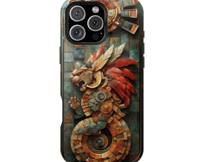 Aztec Jaguar Stone Wall Artwork Phone Case: iPhone, Galaxy, Pixel - Lifetime Warranty