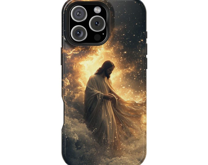 Jesus Christ Walking Across Storm Ocean Phone Case: iPhone, Galaxy, Pixel - Lifetime Warranty