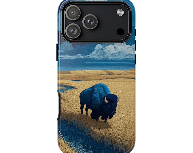 Blue Sky Bison American Buffalo Phone Case: iPhone, Galaxy, Pixel - Lifetime Warranty