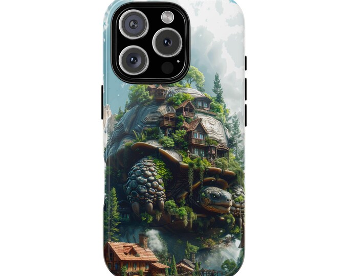 Tortoise Village Giant Turtle Shell Mountain Phone Case: iPhone, Galaxy, Pixel - Lifetime Warranty