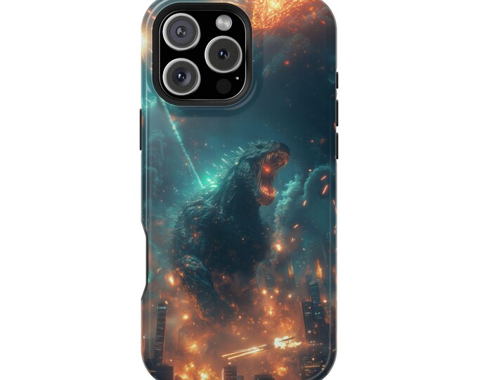 Neon Apocalypse Alien Kaiju Monster Battle Phone Case: iPhone, Galaxy, Pixel - Lifetime Warranty