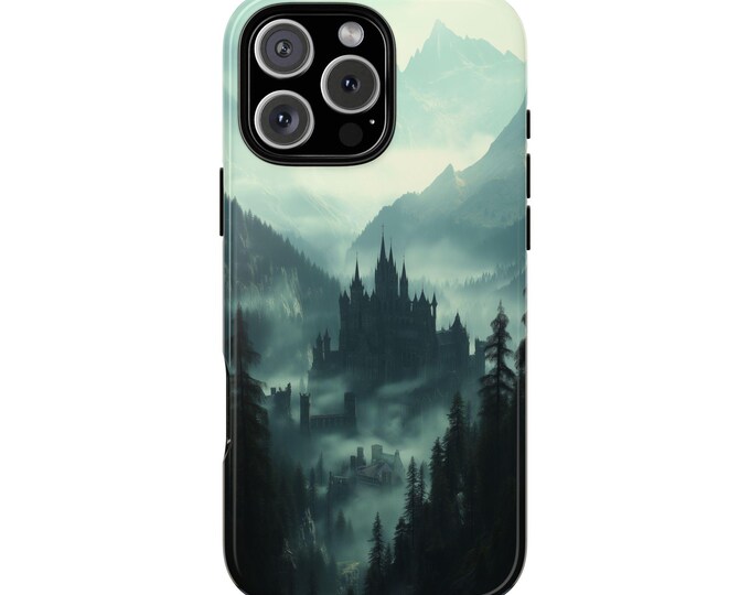Misty Cathedral Gothic Castle Town Phone Case: iPhone, Galaxy, Pixel - Lifetime Warranty