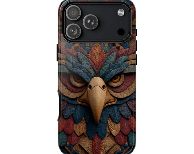 Intricate Eagle Bold Earth Pattern Phone Case: iPhone, Galaxy, Pixel - Lifetime Warranty