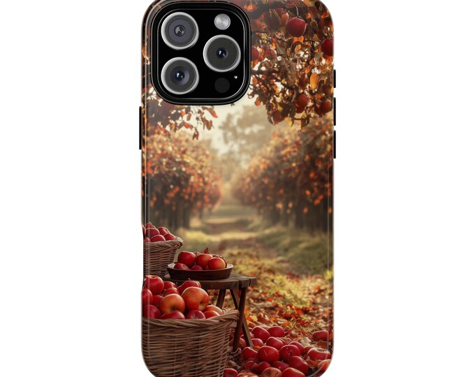 Rustic Apple Orchard Basket Trees Phone Case: iPhone, Galaxy, Pixel - Lifetime Warranty
