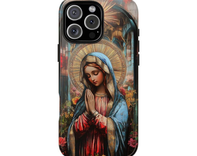 Virgin Mary Portrait Abstract Floral Phone Case for iPhone | Samsung Galaxy | Google Pixel