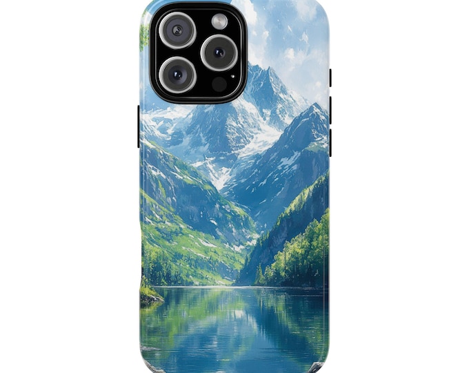 Mountain Lake Wilderness Phone Case: iPhone, Galaxy, Pixel - Lifetime Warranty