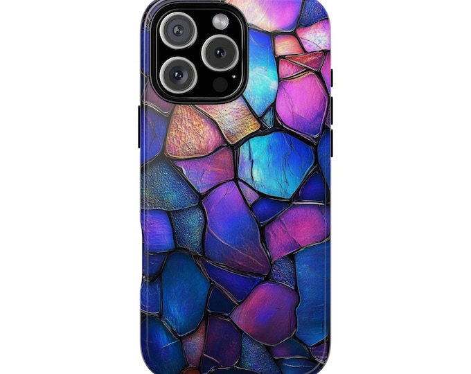 Iridescent Purple Opal Glass Phone Case: iPhone, Galaxy, Pixel - Lifetime Warranty