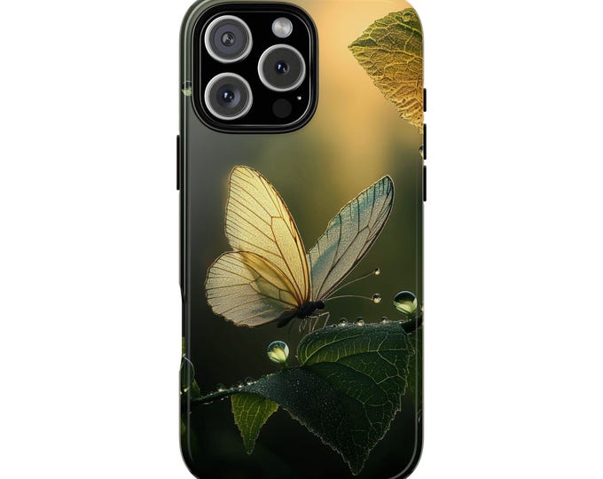 Butterfly Dew Soft Light Nature Serenity Phone Case: Tough Cover for iPhone (MagSafe Compatible), Samsung Galaxy, Pixel