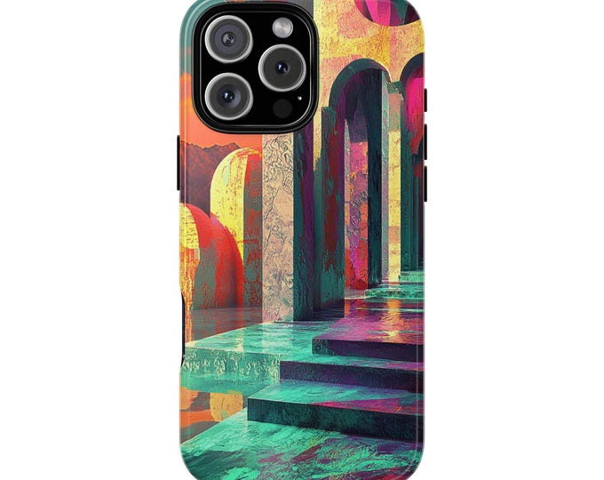 Liminal Abstract Space Colorful Path Phone Case: iPhone, Galaxy, Pixel - Lifetime Warranty