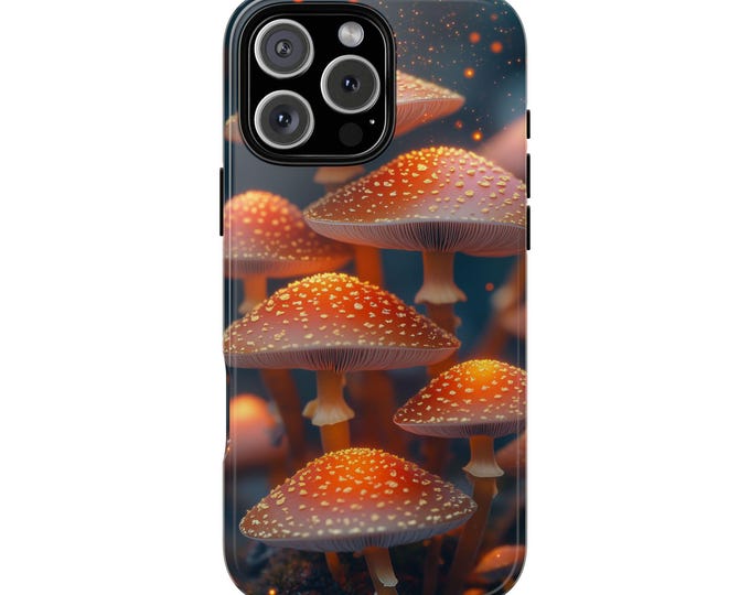 Magical Mushrooms Fungi Glow Toadstool Shine Phone Case: iPhone, Galaxy, Pixel - Lifetime Warranty