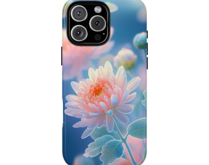 Pastel Chrysanthemum Bloom Flower Petals Phone Case: Tough Cover for iPhone (MagSafe Compatible), Samsung Galaxy, Pixel