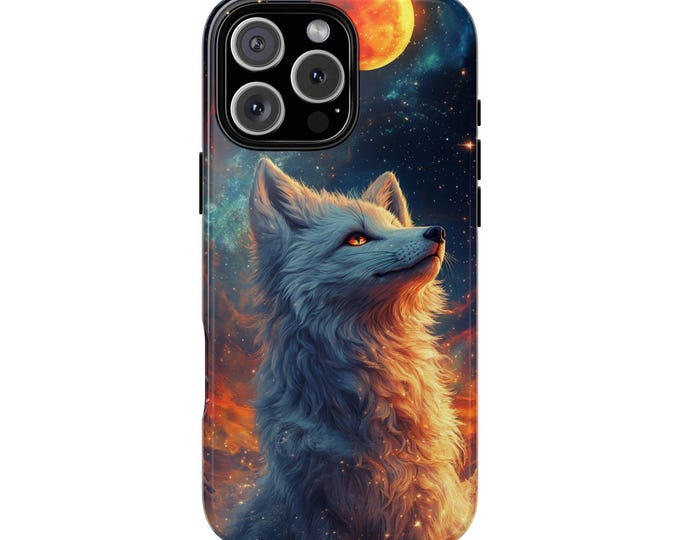 Aurora Arctic Fox Night Sky Cosmos Phone Case: iPhone, Galaxy, Pixel - Lifetime Warranty