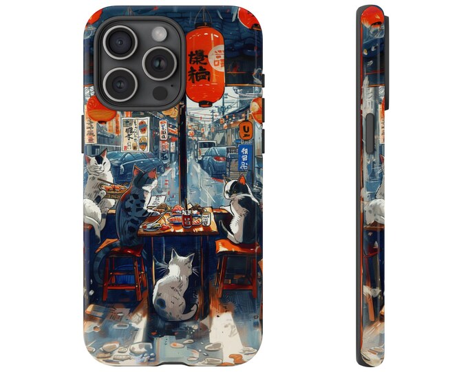 Cafe Cats Restaurant Japan Cover Phone Case: iPhone, Galaxy, Pixel - Lifetime Warranty