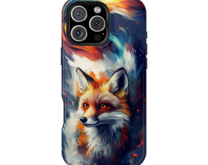Fox Orange Blue Abstract Colors Phone Case: iPhone, Samsung Galaxy, Pixel - Lifetime Warranty