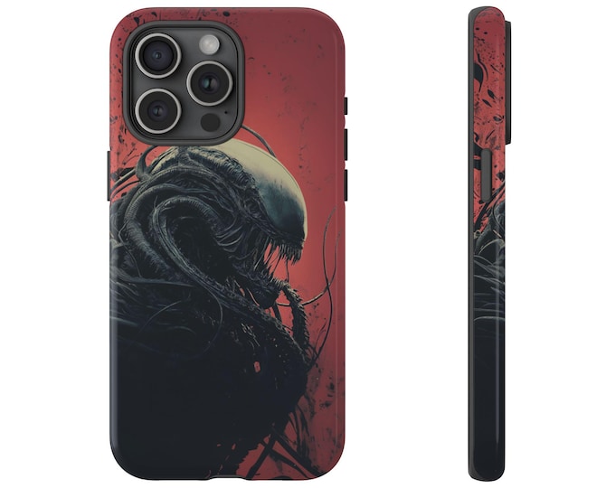 Dark Creature Horror Monster Black Phone Case: iPhone, Galaxy, Pixel - Lifetime Warranty