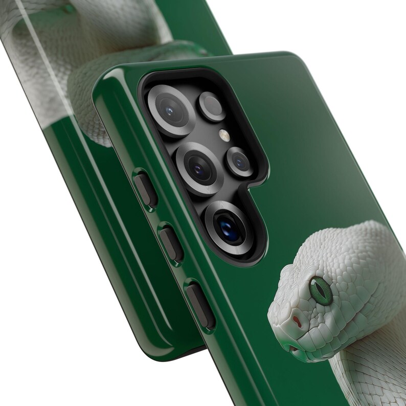 White Python Snake Green Phone Case: iPhone, Galaxy, Pixel - Personalized, MagSafe, Lifetime Warranty imagen 13