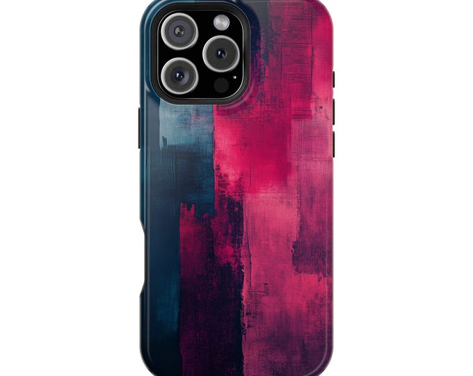 Magenta Blue Velvet Abstract Gradient Phone Case: iPhone, Galaxy, Pixel - Lifetime Warranty