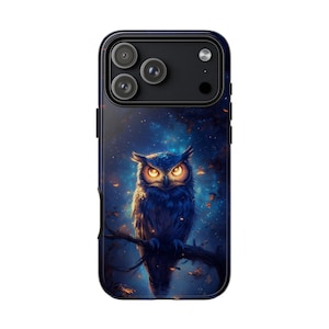 Night Owl Glowing Eyes Phone Cover Case: iPhone, Galaxy, Pixel