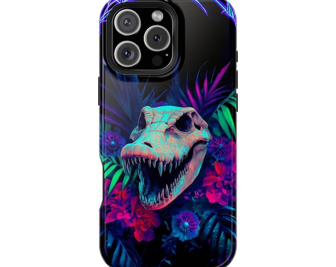Croc Skull Neon Crocodile Alligator Phone Case: iPhone, Galaxy, Pixel - Lifetime Warranty