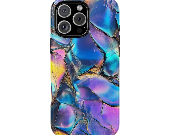 Iridescent Rock Purple Pink Opal Phone Case: iPhone, Galaxy, Pixel - Lifetime Warranty
