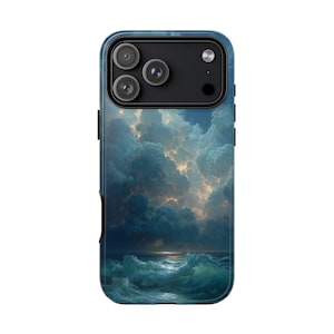Sea Waves Teal Ocean Clouds Phone Case: iPhone | Galaxy | Pixel