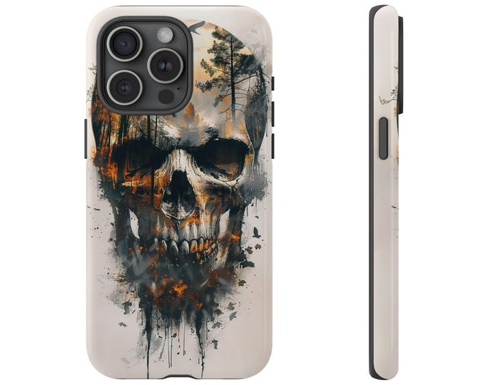 Skull Forest Camouflage Phone Case: iPhone, Galaxy, Pixel - Magsafe Wireless Charging