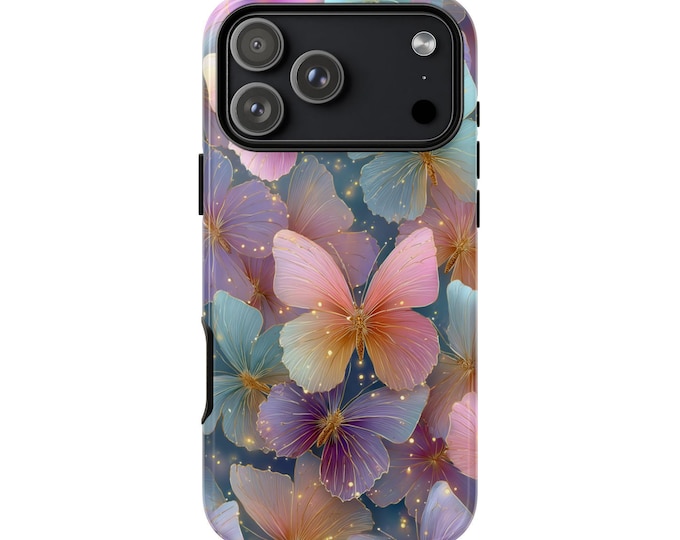 Pastel Butterflies Pink Mint Dream Phone Case: iPhone, Galaxy, Pixel - Lifetime Warranty