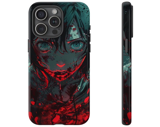 Anime Bloody Battle Girl Manga Art Phone Case: iPhone, Galaxy, Pixel - Lifetime Warranty