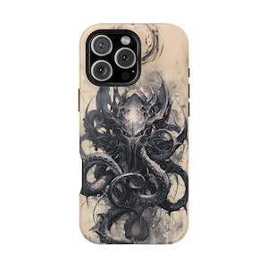 Dark Octopus Twisted Black Tentacles Phone Case - iPhone 17 Pro Max 16 15 14 13 12 11, Samsung Galaxy S25 Ultra S24 S23 S22, Google Pixel