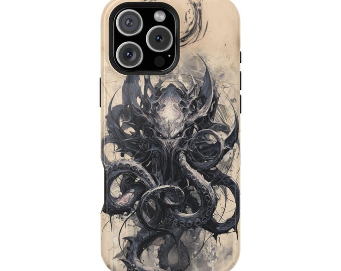 Dark Octopus Twisted Black Tentacles Phone Case: iPhone, Galaxy, Pixel - Lifetime Warranty