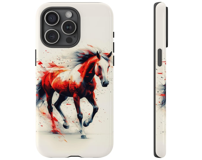 Abstract Wild Horse Phone Case: iPhone, Galaxy, Pixel - Magsafe Wireless Charging