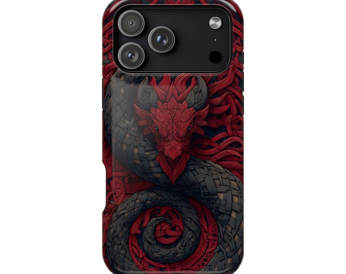 Dragon Celtic Knotwork Red Phone Case for iPhone | Samsung Galaxy | Google Pixel