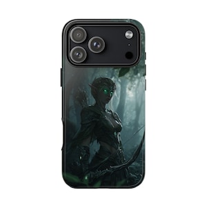 Elven Longbow Ranger Forest Fantasy Girl Phone Case: iPhone 17 17e 16e 16 15 14 13, Samsung Galaxy S26 S25 S24, Google Pixel 10