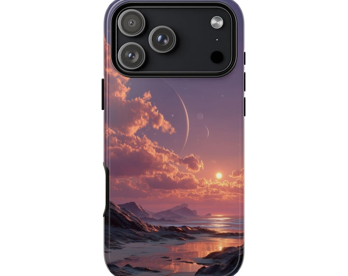 Starlit Shores Celestial Horizon Phone Case: iPhone, Galaxy, Pixel - Lifetime Warranty