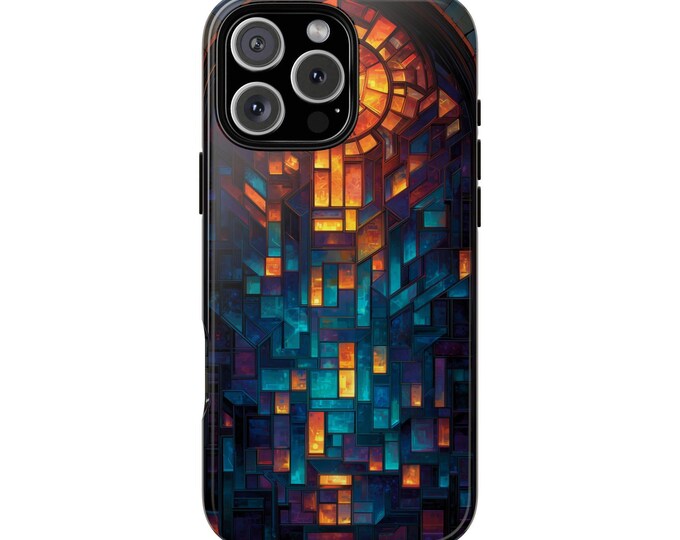 Labyrinth Stained Glass Gradient Glow Phone Case: iPhone, Galaxy, Pixel - Lifetime Warranty