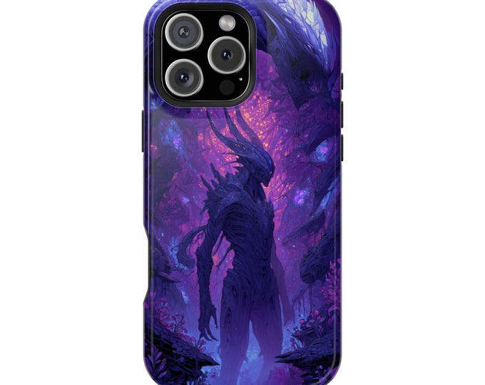 Alien Creature Bio Mech Acid Purple Phone Case: iPhone, Galaxy, Pixel - Lifetime Warranty