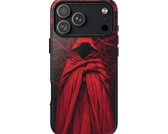 Red Robe Horror Entity Phone Case: iPhone, Galaxy, Pixel - Lifetime Warranty
