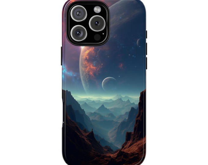 Cosmic Terrain Alien Planet Landscape Outer Space Phone Case: iPhone, Galaxy, Pixel - Lifetime Warranty