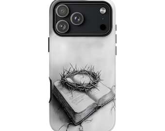 Bible Crown of Thorns Christian Faith Phone Case • Original Artwork • Heavy Duty Protection • Tech Gift • Lifetime Warranty