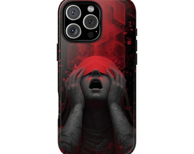 Void Screams Abstract Blood Red Visions Phone Case: iPhone, Galaxy, Pixel - Lifetime Warranty