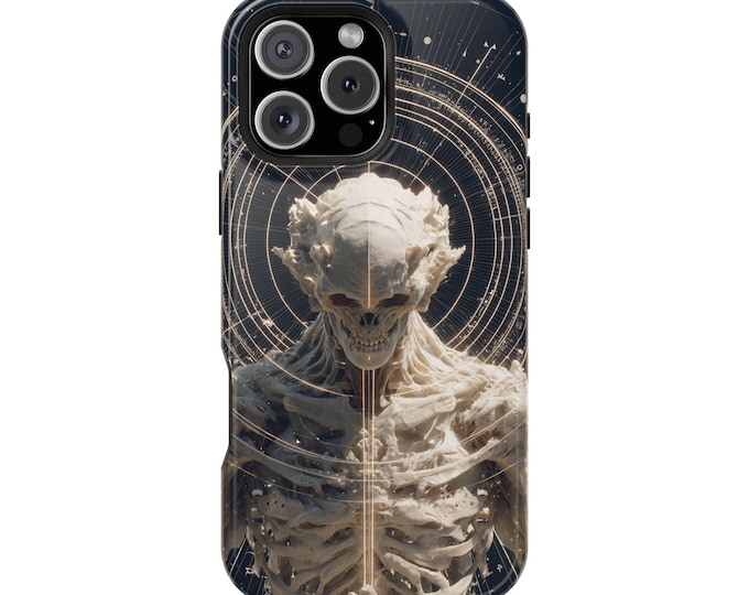 Ancient Skeleton Cosmic Bones Skeletal Necro Phone Case: iPhone, Galaxy, Pixel - Lifetime Warranty