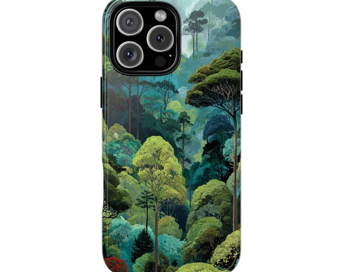 Treetop Forest Jungle Tropical Trees Phone Case: iPhone, Galaxy, Pixel - Lifetime Warranty
