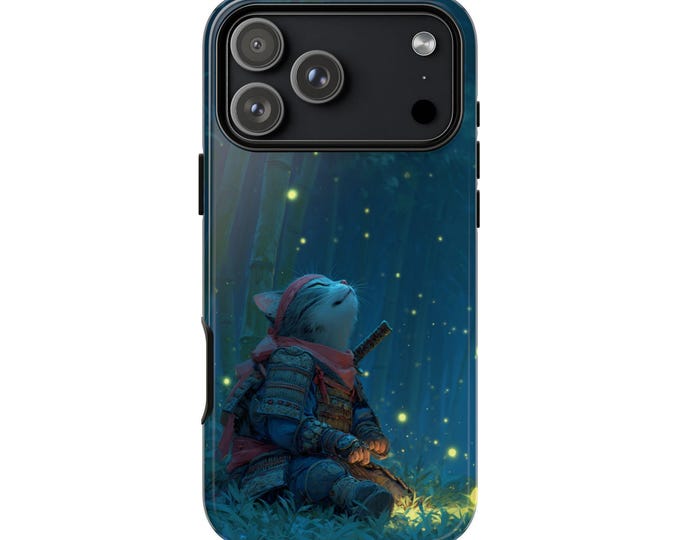 Samurai Cat Bamboo Forest Anime Phone Case: iPhone, Galaxy, Pixel - Lifetime Warranty